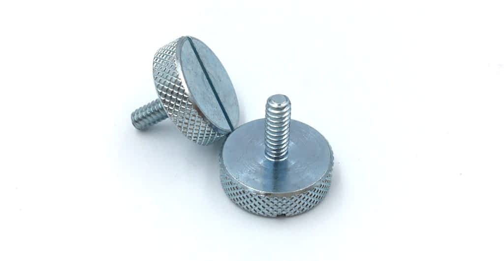 Custom Knurled Slotted Thumb Screws Steel Zinc Material Custom