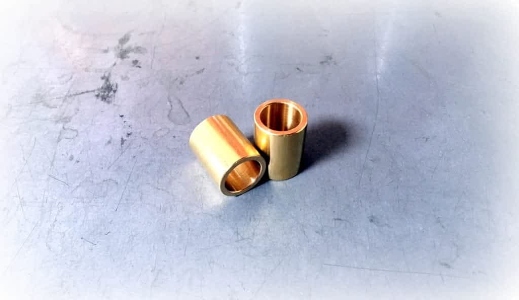 Custom Brass Bushings 0.688 X 0.875" Machined Bushings In Plain Brass